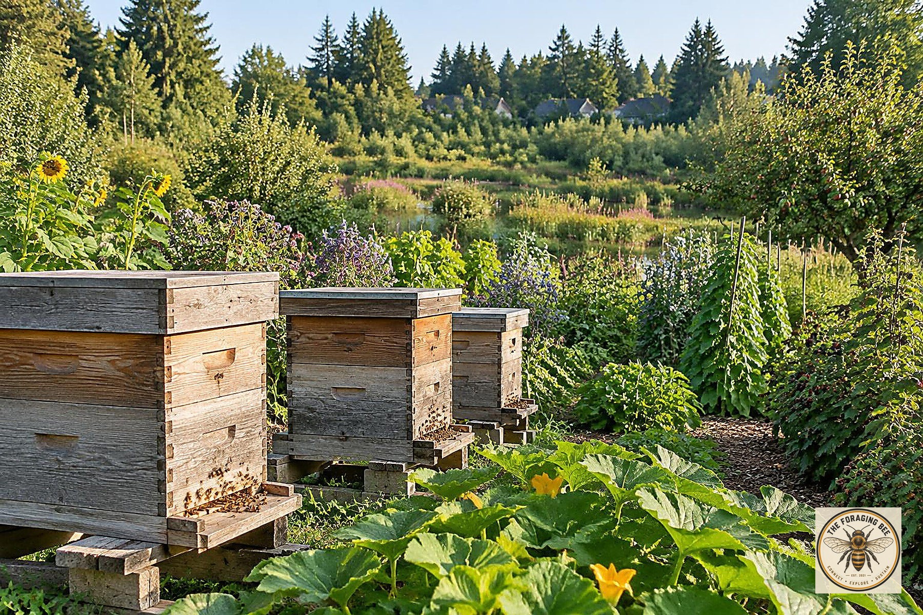Beehives at Rain Bird Farms · Delta